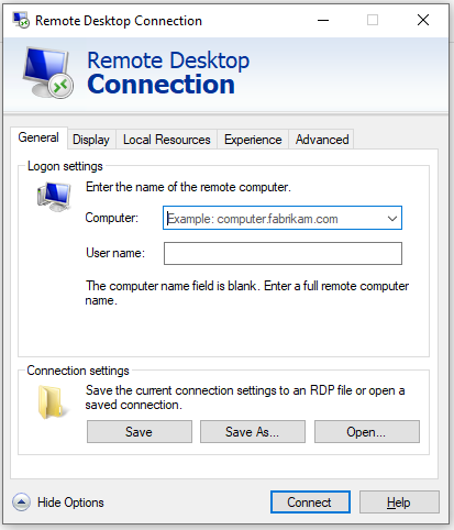 Remote Desktop Connection